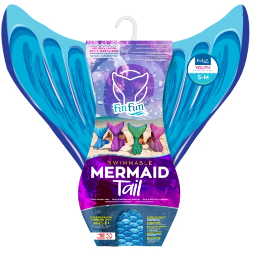 FinFun coda di sirena blu taglia S-M (6-8 anni)